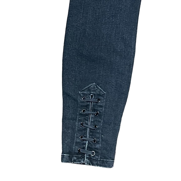 Current/Elliott The Stiletto Jeans Size 25-0 Skinny Crop Black‎ Stretch 27X27 - Picture 8 of 8